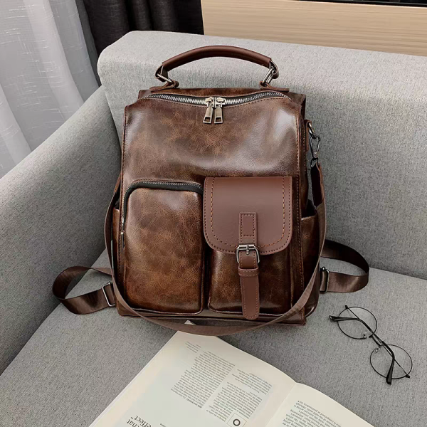 Leather back bag