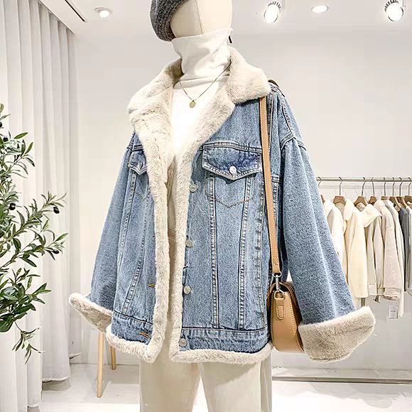 Double face denim jacket